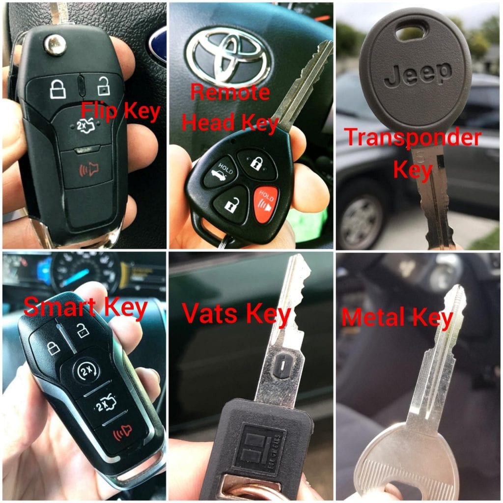 houston car locksmith automotive key types