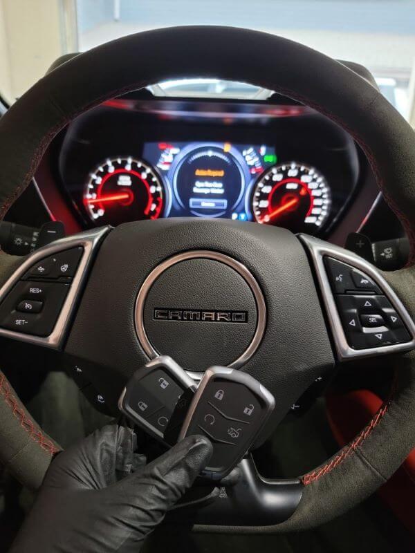 Our mobile locksmith headed to Tomball, TX to program new keys for the 2022 Chevrolet Camaro as the original was lost.